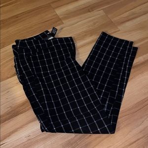 Black striped capris